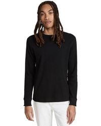 Vince - Thermal Long Sleeve Crew Neck Pullover Tee - Lyst