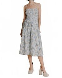 AUREUM - Corset Ruffle Midi Dress - Lyst