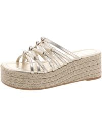Nine West - Cristy3 Slip On Square Toe Strappy Sandals - Lyst