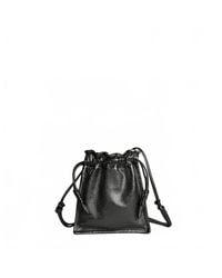 LEMIZ - Mini Bowie Drawstring Crossbody Leather Bag - Lyst