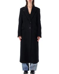 Our Legacy - Tailored Long Coat With Notched Lapel And Flap Pockets - Lyst