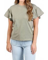 Nation Ltd - Camille Ruffle Sleeve Top - Lyst
