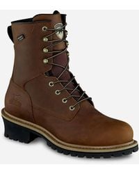 Red Wing - 8-Inch Waterproof Leather Safety Toe Logger Boot - Lyst