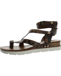 Franco Sarto - Faux Leather Cork Wedge Sandals - Lyst