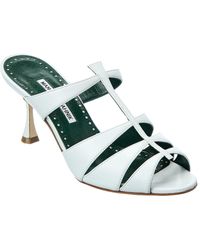 Manolo Blahnik - Nooramu 70 Leather Sandal - Lyst