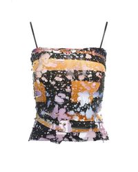 DIESEL - Trendy Polyester Top With Unique Abstract Print And Adjustable Straps - Lyst