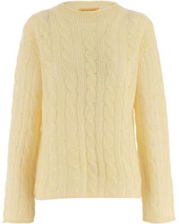 Guest In Residence - Cable-Knit Crewneck Wool-Blend Sweater - Lyst