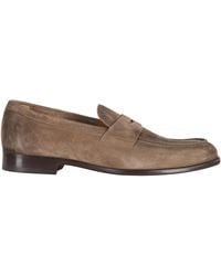 Doucal's - Penny Rubber-Sole Suede Loafers - Lyst