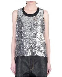 Junya Watanabe - Sequin-Embellished Sleeveless Top - Lyst