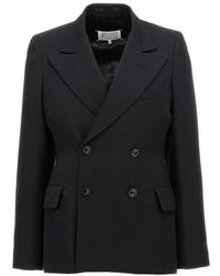 Maison Margiela - Tailored Double-Breasted Wool Blazer - Lyst