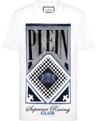 Philipp Plein - Jersey T-Shirt Round Neck Ss Stones Racing Club - Lyst