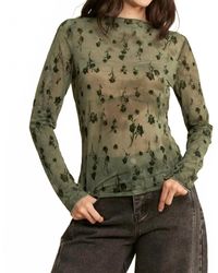 Davi & Dani - Mesh Long Sleeve Layering Top - Lyst