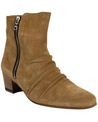 Amiri - Tan Suede Stack Ankle Boots - Lyst