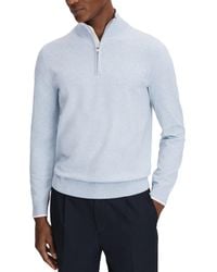 Reiss - Swinley Cotton Half Zip Top - Lyst