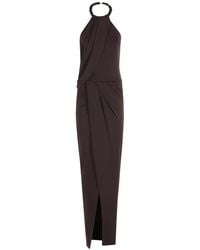 Amen - Draped Maxi Dress With American Torchón Neckline - Lyst