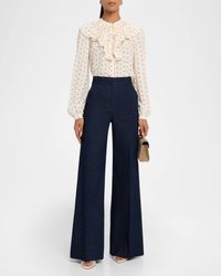 Veronica Beard - Gomez Long Sleeve Ruffle Blouse - Lyst
