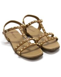 Eric Michael - Diamond Studded Slingback Flat Sandals - Lyst