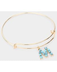 Fashnzfab - M- Embellished Initial Monogram Charm Bracelet - Lyst