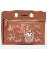 Hermès - Gold Swift Leather L'epopee Backpocket Pouch - Lyst