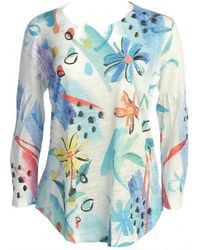Jess & Jane - Flora Burnout Rounded Hem Top - Lyst