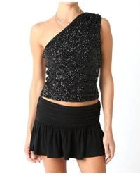 Olivaceous - Mia One Shoulder Sequin - Lyst