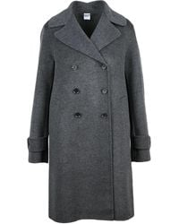 Aspesi - Double-Breasted Wool Coat - Lyst
