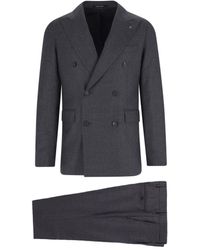 Tagliatore - Double-Breasted Suit With Tailored Blazer - Lyst