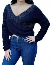 Eesome - Cocktails And Conversations V-Neck Sweater - Lyst