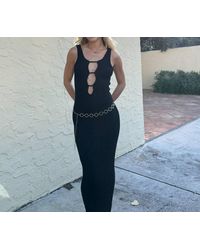 Pretty Garbage - Roxy Lattice Rib Knit Maxi Dress - Lyst