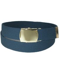 CTM - Big & Tall Cotton Adjustable Belt With Brass Buckle - Lyst