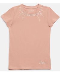 Guess - Nora Rhinestones & Ribbons Tee (7-14) - Lyst