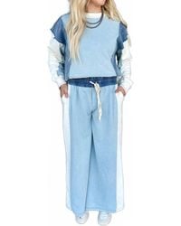 Eesome - Denim Wide Leg Drawstring Pants - Lyst
