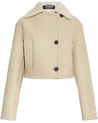 Jacquemus - Double-Breasted Shearling Coat - Lyst