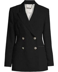 Ted Baker - Solid Llayla Double Breasted Embossed Button Blazer Jacket - Lyst