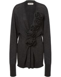Alberta Ferretti - Sculptural Sweater With Deep V-Neck - Lyst