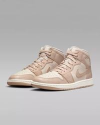 Nike - Air Jordan 1 Mid Se Fj3448-200 Sneakers Light Lace Up Tf551 - Lyst