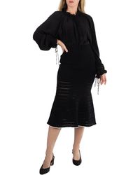 Victoria Beckham - Ladies Ruched-Detail Silk Blouse, Brand Size 8 (Us Size 4) - Lyst