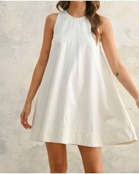 Miou Muse - Kari Stitch Mini Denim Dress - Lyst