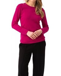 Marble - Round Neck Rib Knit Sweater - Lyst