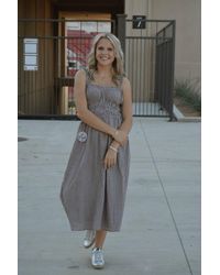 needii - Gingham Smocked Sundress - Lyst