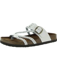 White Mountain - Hayleigh Leather Braided Footbed Sandals - Lyst