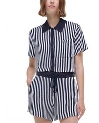 Jonathan Simkhai - Short Sleeve Cropped Camp Shirt - Lyst
