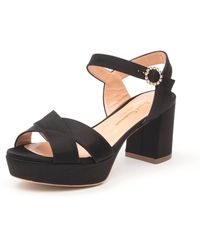 Rupert Sanderson - Deidre Fray Crystal Satin Platform - Lyst