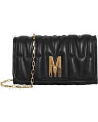 Moschino - Quilted Monogram Shoulder Bag - Lyst