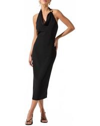 Astr - Alanna Halter Cowl Neck Dress - Lyst