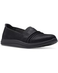 Clarks - Breeze Sol Faux Leather Slip On Loafers - Lyst