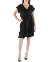 Lauren by Ralph Lauren - Ruffled Short Mini Dress - Lyst