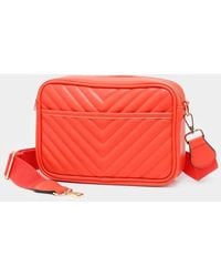 Fashnzfab - Chevron Patterned Rectangle Crossbody Bag - Lyst