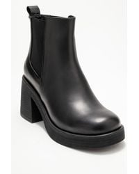 Forever & Always Shoes - Lysa Leather Platform Boot - Lyst