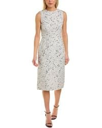 Oscar de la Renta - Silk-Lined Marble Tweed Wool-Blend Sheath Dress - Lyst